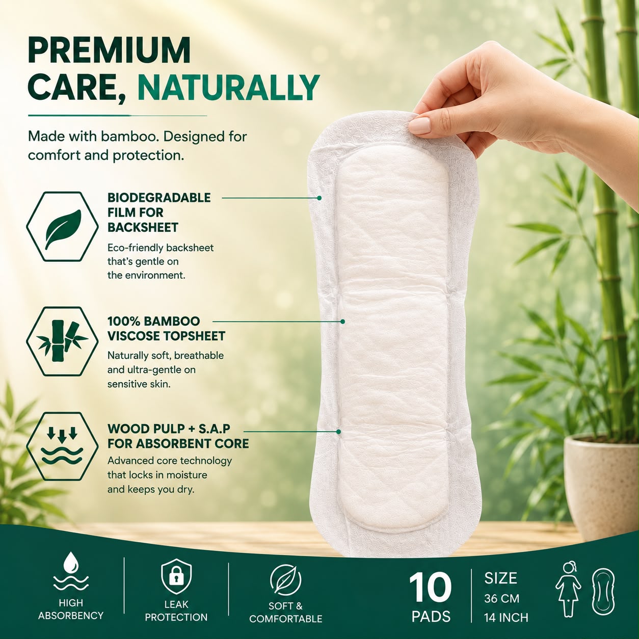 BAMBOO LIGHT INCONTINENCE PADS  NovaMed Bamboo Light Incontinence Pads   6