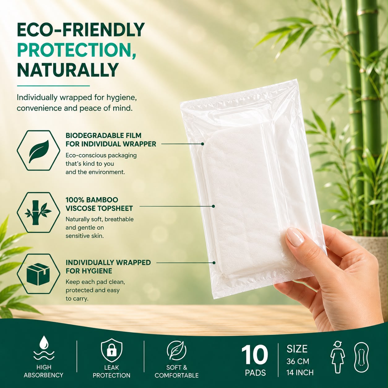 BAMBOO LIGHT INCONTINENCE PADS  NovaMed Bamboo Light Incontinence Pads   6
