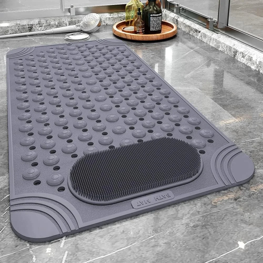 Bathroom Non-Slip Mat Solid Color Massage Mat Home Anti-Slip Suction Cup Carpet Waterproof Dirt-Resistant Toilet Hotel Floor Mat