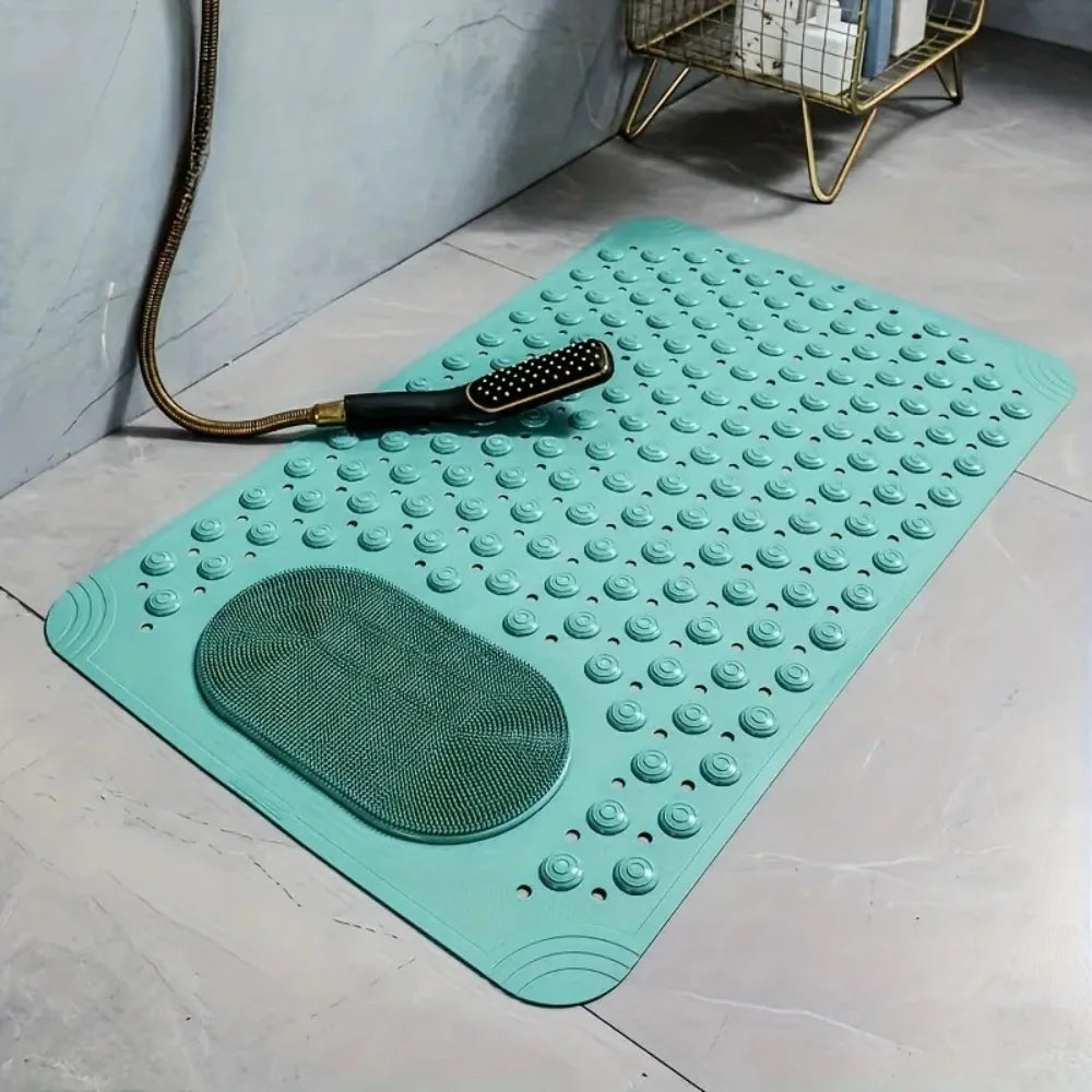 Bathroom Non-Slip Mat Solid Color Massage Mat Home Anti-Slip Suction Cup Carpet Waterproof Dirt-Resistant Toilet Hotel Floor Mat