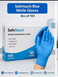 Safetouch Blue Nitrile Gloves -Box Of 100 Disposable Gloves