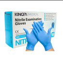 Kingfa Blue Nitrile Examination Gloves  — Box of 100