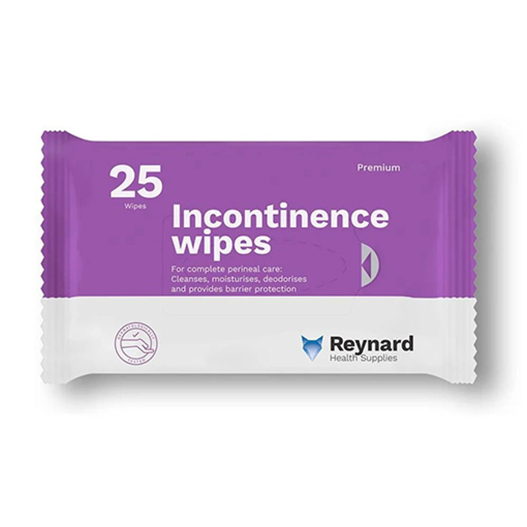 Reynard Premium Incontinence Wipes, Pack of 25